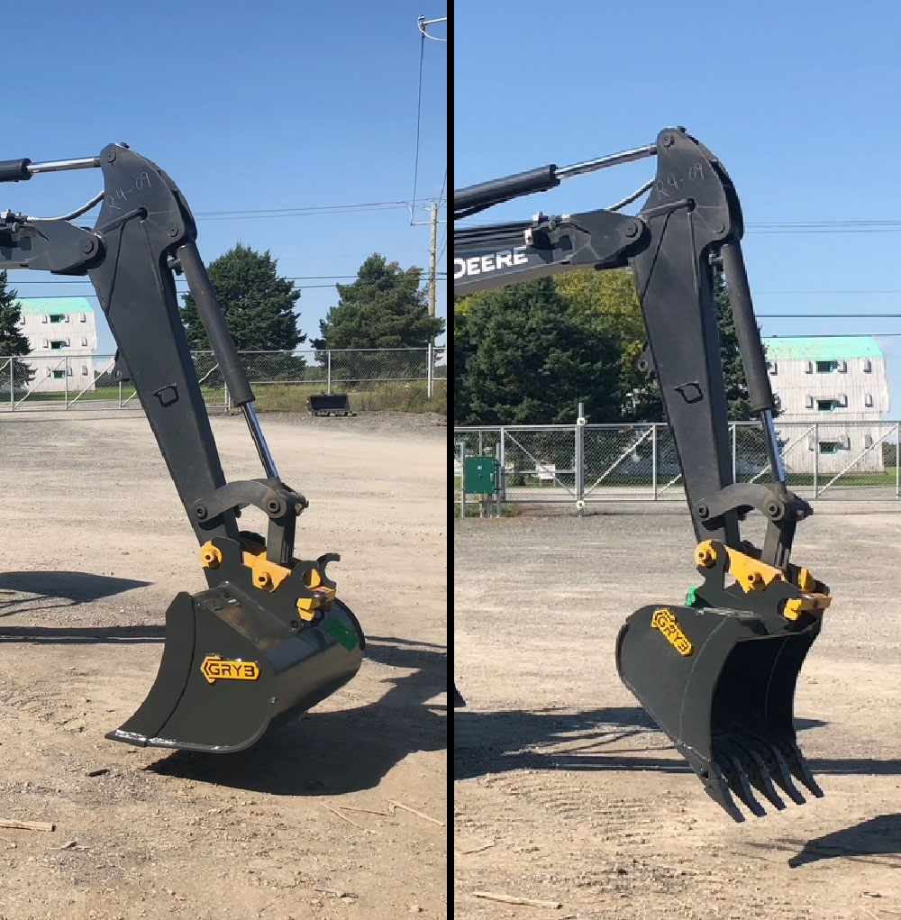 Godet réversible GRYB John Deere pour excavatrice